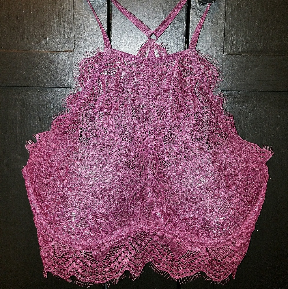 Victoria Secret PINK Burgundy Lace Bralette